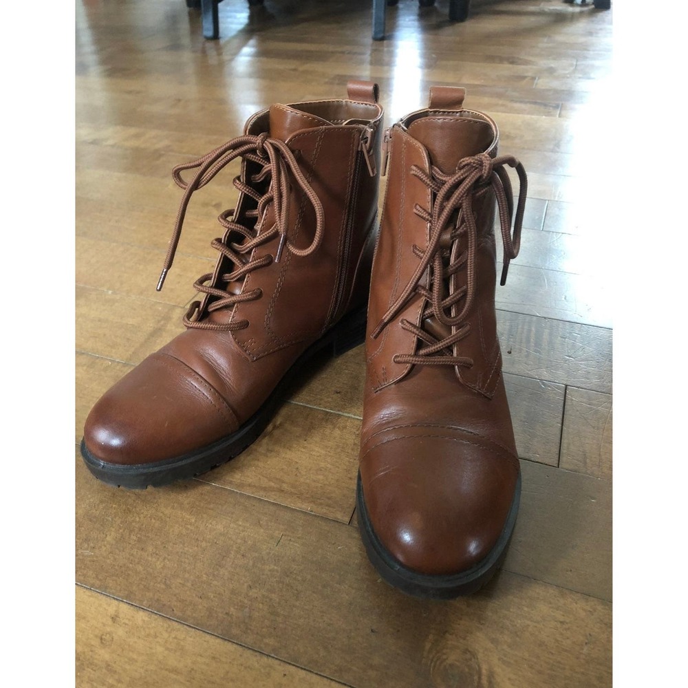 Aldo Tan Lace-Up Ankle Boots